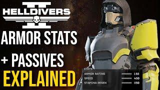 Simple Guide to Armor Stats and Passives - Helldivers 2