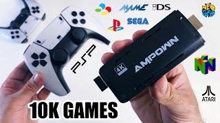 U9 Retro Game Console TV Stick - 10K Games - X2 PS5 Inspired Game Controllers