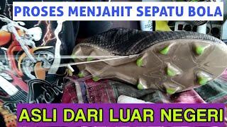 HASIL MENJAHIT SEPATU BOLA KIRIMAN DARI PELANGGAN LUAR NEGERI