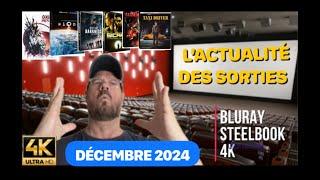 L’ACTUALITÉ DES SORTIES BLURAY, STEELBOOK, 4K DU MOIS DE DÉCEMBRE 2024 • COUPS DE CŒUR, CURIOSITÉS