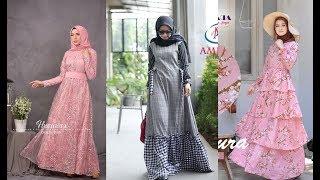 Model Baju Gamis Cantik Elegan Terbaru 2019-2020 Dress Muslimah Cantik Modern Trendy