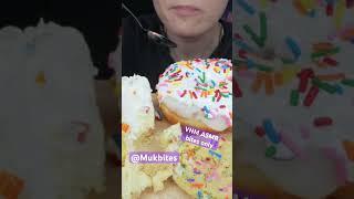 VNM ASMR birthday cake cookie ice cream sandwich donut pie mukbang bites only #shorts #viral #fyp