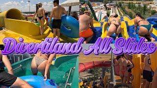 Divertiland Waterpark All slides 4k60