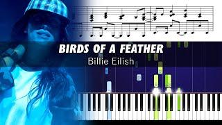 Billie Eilish - BIRDS OF A FEATHER - Piano Tutorial with Sheet Music