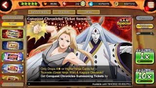 Nxb Nv : testing conquest Chronicle Ticket Summon 20x[ Kaguya vs Tsunade ] 