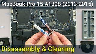 MacBook Pro 15 A1398 Disassembly, fan cleaning and thermal paste replacement