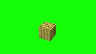 Minecraft Block Of Stripped Bamboo Item Drop Animation Green Screen 4K | Free to use !