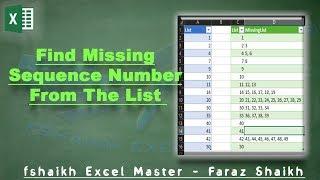 ️‍️ Find the missing sequence number from list (Non-Macro Solution) with Power Query