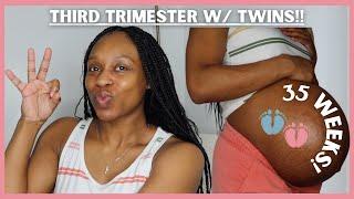 THIRD TRIMESTER TWIN PREGNANCY UPDATE & SYMPTOMS | 35 weeks w/ only TWO WEEKS LEFT! 
