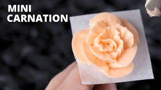 How to pipe buttercream mini carnation  [ Cake Decorating For Beginners ]