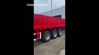 Tri Axle High Sidewall Cargo Transport Semi Trailer for Sale | 50/60/80/100/120 Ton Dropside Trailer