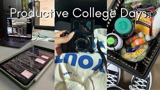 STUDY VLOG | realistic & productive college days, catching up on lectures, online school