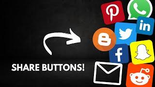 How to Add Social Media Share Buttons on your Website - HTML, CSS