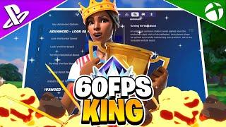 *60FPS* KING  + *NEW* BEST Controller Settings For Fortnite CHAPTER 6! (PS4/PS5/XBOX/PC)