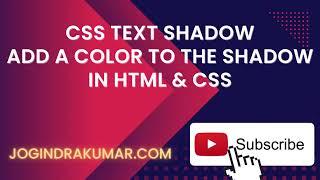 Add a color to the shadow #html #css #add #color #shadow #text @codewithjk