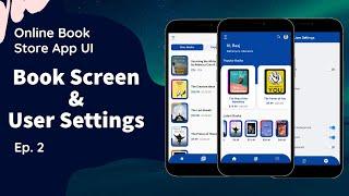 Flutter UI - Books & User Settings Screen - Complete Online Books Store App