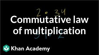 Commutative law of multiplication | Arithmetic properties | Pre-Algebra | Khan Academy