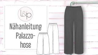 Nähanleitung Palazzohose - eine weitgeschnittene Hose mit Gummibund nähen