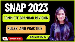 SNAP 2023 | Complete Grammar Revision | Basics with Example | Suman Shekhawat