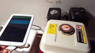 Generator converted to auto start stop and charge a battery bank with 3 stage regulator and V2 app.