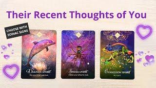 THEIR RECENT THOUGHTS & FEELINGS ABOUT YOU PICK A CARD  LOVE TAROT READING 