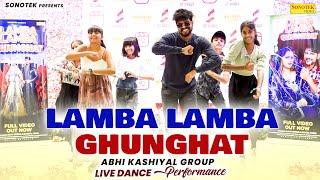 Lamba Lamba Ghunghat Stage Dance performance | Abhi Kashiyal Group | New Dj Haryanvi Song 2024