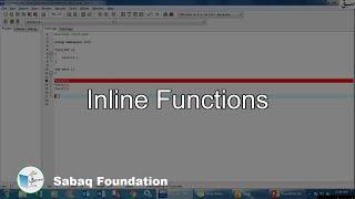 Inline functions, Computer Science Lecture | Sabaq.pk