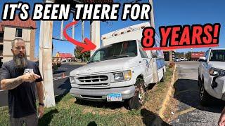 Box Truck Parked There For 8 YEARS! | Winching & Donations