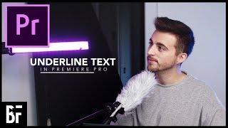 Underline Text Animation - Text Animation Premiere Pro