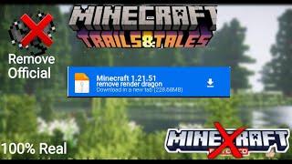 Minecraft 1.21.51 official Remove Render Dragon in Minecraft mcpe (No patch) version #trending