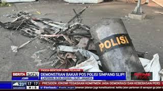 Halte Transjakarta dan Pos Polisi Rusak Parah Akibat Demo Rusuh