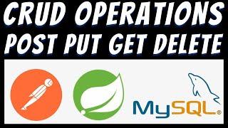 Spring boot Mysql CRUD using Postman tutorial - POST UPDATE FETCH DELETE | REST API operations