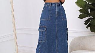 LONG DENIM SKIRT COLLECTION HAUL / HOW TO