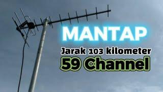 Dapat 59 Channel TV Digital Jarak 103 Kilometer Pakai Antena HES HS 889 ADG #stbdigital