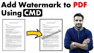 How to add Watermark to pdf using Command Prompt