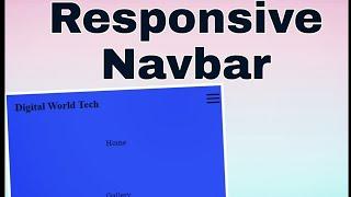 How to create responsive Navbar using HTML CSS and Javascript