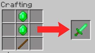 HOW TO CRAFT a EMERALD SWORD in Minecraft