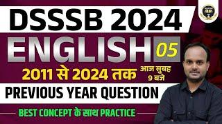 DSSSB GENERAL PAPER  2024  |  ENGLISH PREVIOUS YEAR QUESTIONS | DSSSB ENGLISH CLASSES | #dsssb