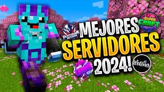 TOP 5 MEJORES SERVIDORES de Minecraft Hispano 2024  No Premium y Premium (JAVA, BEDROCK y PE)