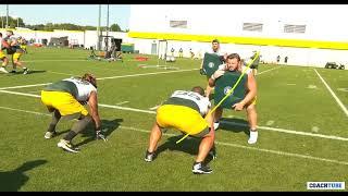 Green Bay Packers OC Adam Stenavich - Combo Block Drill.
