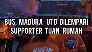 Bus Tim Madura United Jadi Sasaran Pelemparan Supporter Borneo FC. Ya Allah, Supporter Cam Mana Ini?