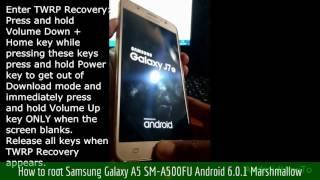 How to root Samsung Galaxy A5 SM-A500FU Android 6.0.1 Marshmallow