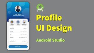 Xd Android studio profile page || profile ui app || Profile Android studio no90