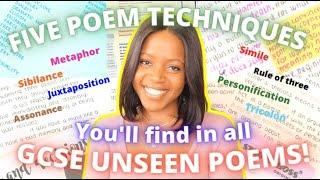 Five Literature Techniques You'll Find In ANY Unseen Poem | GCSE Poetry Devices + Free Revision Pack