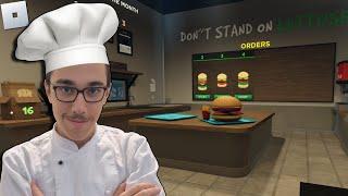 Real Chef Plays Roblox Burger Game!