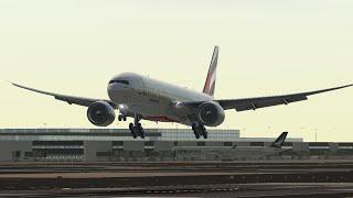 PLANE SPOTTING | Emirates B777-300ER Landing in Dubai International Airport