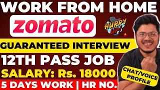 Zomato Work from home job | Same Day Interview | HR Number | Zomato Chat job | Zomato Online jobs