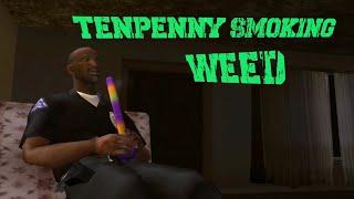 GTA san Andreas police officer Tenpenny smoking weed (1080p)