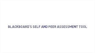 What is Self and Peer Assessment?