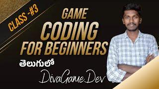 coding for games telugu | game development telugu | unity game development tutorial in telugu class3